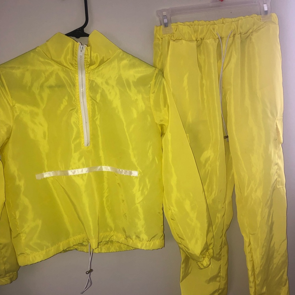 Neon Yellow Two Piece Tracksuit